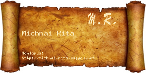 Michnai Rita névjegykártya